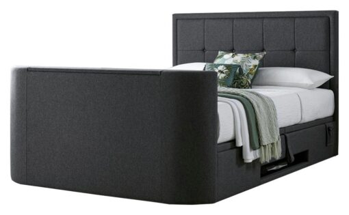 Smart TV Bed Verona Superking Ottoman TV Bed Frame - Grey