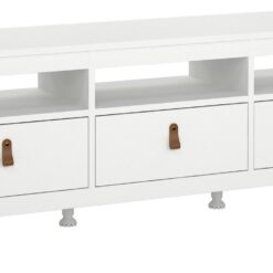 Tvilum Madrid 3 Drawer TV Unit - White