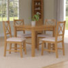 6 - Person Drop Leaf Solid Oak Dining Set