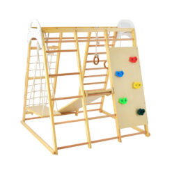 8-in-1 Jungle Gym Playset Wooden Climber Play Set for Toddlers