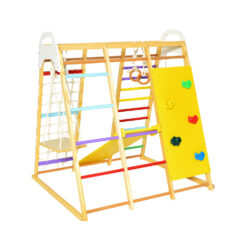 8-in-1 lungle Gym Playset Wooden Climber Play Set for Toddlers