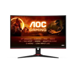 AOC Gaming C27G2E/BK - LED monitor - gaming - curved - 27" - 1920 x 1080 Full HD (1080p) @ 165 Hz - VA - 350 cd/m - 300