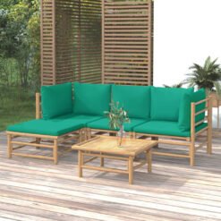Aakira Bamboo Wicker 4 - Person Seating Group with Cushions