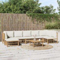 Aarik Bamboo Wicker 7 - Person Seating Group with Cushions