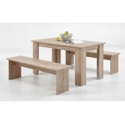 Abordale Oak Dining Set with 2 Benches