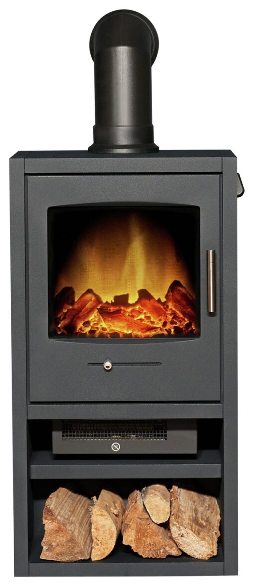 Adam Bergen 1.8kW Electric Stove With Angled Pipe