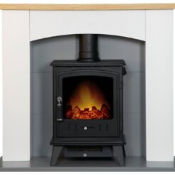 Adam Huxley Electric Stove Suite-White and Grey