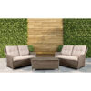 Adason Polyethylene (PE) Wicker 4 - Person Seating Group with Cushions