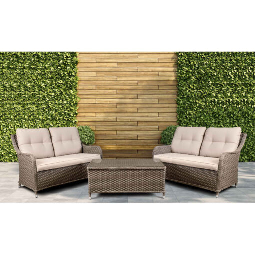 Adason Polyethylene (PE) Wicker 4 - Person Seating Group with Cushions