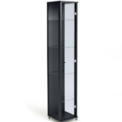 Argos Home 4 Shelf 1 Door Display Cabinet - Black