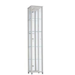 Argos Home 4 Shelf 1 Door Display Cabinet - Silver