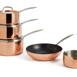 Argos Home 5 Piece Copper Triply Pan Set