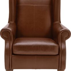 Argos Home Argyll Leather High Wingback Chair - Tan