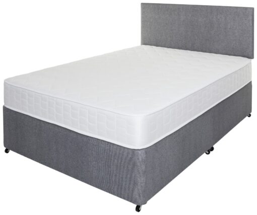 Argos Home Elmdon Memory Double Divan Bed - Grey