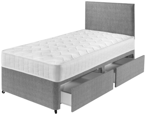 Argos Home Elmdon Single Deep Ortho 2 Drawer Divan - Grey