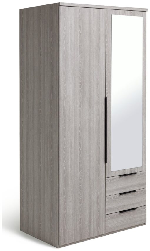 Argos Home Hallingford 2 Dr 3 Drw Wardrobe - Grey Oak Effect