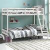 Argos Home Kaycie Triple Bunk Bed & 2 Kids Mattresses -White