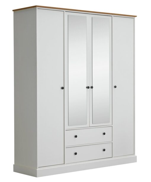 Argos Home Kensington 4 Door 2 Drawer Wardrobe - Soft Grey