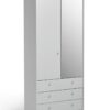 Argos Home Malibu 2 Door 3 Drawer Mirror Wardrobe - White