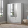 Argos Home Malibu 4 Door 3 Drawer Mirror Wardrobe - White