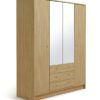 Argos Home Malibu 4 Door 3 Drawer Wardrobe - Beech Effect