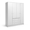 Argos Home Malibu 4 Door 3 Drawer Wardrobe - White