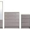 Argos Home Malibu 4 Piece 2 Door Mirror Wardrobe Set - Grey