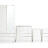 Argos Home Malibu 4 Piece 2 Door Mirror Wardrobe Set - White