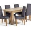 Argos Home Miami Curve Extending Table & 6 Charcoal Chairs