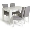 Argos Home Miami Wood Dining Table & 4 Grey Chairs