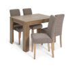 Argos Home Miami Wood Effect Dining Table & 4 Brown Chairs