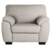 Argos Home Milano Leather Armchair - Light Grey