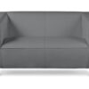 Argos Home Moda Small Faux Leather 2 Seater Sofa - Grey