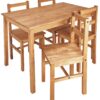 Argos Home Raye Solid Wood Dining Table & 4 Chairs