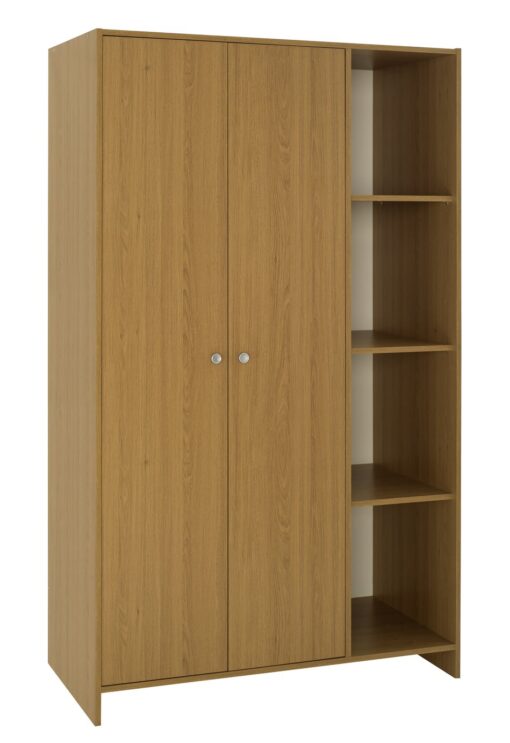 Argos Home Seville 2 Door Open Shelf Wardrobe - Oak Effect