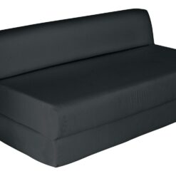 Argos Home Small Double Fabric Chair Bed - Jet Black