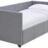 Argos Home Tamara Fabric Day Bed with Trundle - Grey