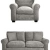 Argos Home Taylor Fabric Chair & 3 Seater Sofa - Grey