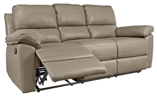 Argos Home Toby Faux Leather 3 Seater Recliner Sofa - Grey