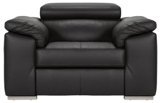 Argos Home Valencia Leather Armchair - Black