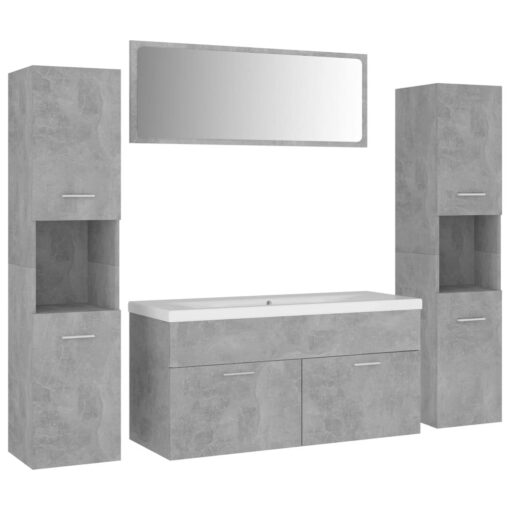 Asasha 4 Piece 1000mm Bathroom Furniture Suite with Mirror