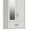 Ashdown 2 Door 2 Drawer Mirror Wardrobe - White