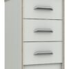 Ashdown 3 Drawer Bedside Table - White