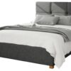 Aspire Caine Twill Double Ottoman Bedframe - Charcoal