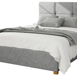 Aspire Caine Twill Double Ottoman Bedframe - Grey