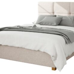 Aspire Caine Twill Double Ottoman Bedframe - Natural