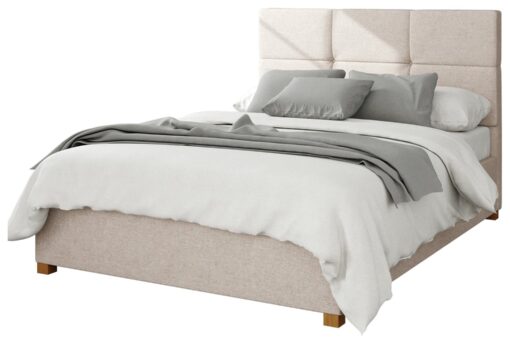 Aspire Caine Twill Double Ottoman Bedframe - Natural