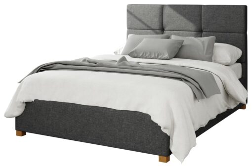 Aspire Caine Twill Kingsize Ottoman Bedframe - Charcoal