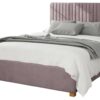 Aspire Grant Velvet Superking Ottoman Bedframe - Blush