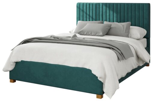 Aspire Grant Velvet Superking Ottoman Bedframe - Emerald